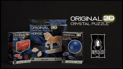 Blue Translucent Elephant and Baby 3D Crystal Puzzle