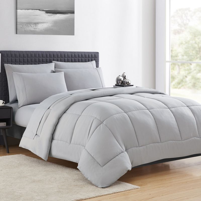 All Season Bed-in-A-Bag Solid Color Comforter & Sheet Set Ultra Soft Bedding by Sweet Home Collection™, 1 of 8