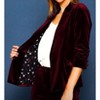 Women's Velvet Ruched Blazer - SKIES ARE BLUE - 2 of 3