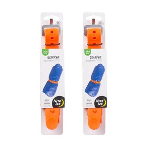 Nite Ize GearPro Utility Strap - Durable All-Purpose Utility Strap with Aluminum Buckle - UV-Resistant & Stretchy Strap - 24", Bright Orange (2 Pack) - 1 of 4