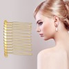 Unique Bargains No Slip Hair Side Combs Accessories Stylish Metal 2 Pcs - 3 of 4