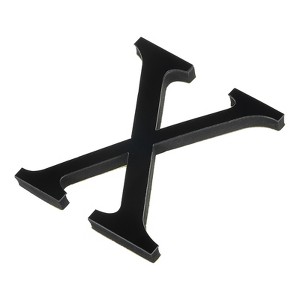 Unique Bargains Home Decoration Self-Adhesive 3D Acrylic Alphabet Mirror Wall Stickers Black - 1 of 3