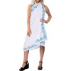 LA LEELA Women's Beachwear Summer Beach Bikini Wraps Sarong Wrap Skirt Swimsuit Swimwear Coverups Swim Cover Ups for Women One Size White,Solid - 3 of 4