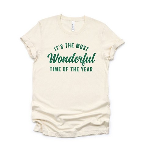 Simply Sage Market Women's It's The Most Wonderful Time Of The Year Short Sleeve Graphic Tee - image 1 of 4