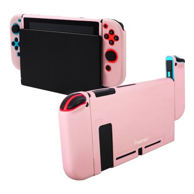 Insten Dockable Case For Nintendo Switch Console and Joycon Controllers, Detachable 3-in-1 Protective Soft TPU Cover, Pink