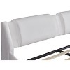 CAVINAS Full Size Platform Bed Sleek Wooden Bed Frame with Upholstered Headboard, LED Light and Faux Leather for Bedroom - 4 of 4