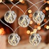 Northlight LED Snowy Ball Christmas Light Set - 4.75' Clear Wire - 10ct - 2 of 4