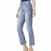 Women's Straight Leg Asymetrical Zipper Jeans - RISEN - 3 of 4