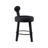 Meridian Furniture,Parlor Black Boucle Fabric Stool, Set of 2 - 4 of 4