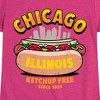 Girls' - Instant Message - Chicago Hot Dog Skyline Fitted Short Sleeve Graphic T-Shirt - 2 of 4
