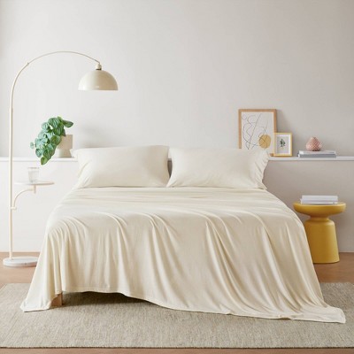 Sapphtopaz Luxury Comforter Set, All Season Cotton Blend Jersey Knit Sheet Set Bedding Set, Flat Sheet, Fitted Sheet, Pillowcases, Machine Washable