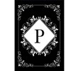 Briarwood Lane Double Sided House Flag 40x28 For Outdoor Black and White Monogram P House Flag - 3 of 4