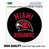 Miami University RedHawks Automotive Car Window Locker Circle Bumper Sticker - 3 of 4