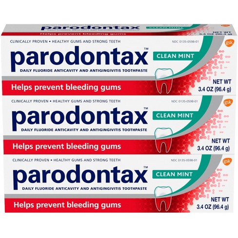 Snoep Liever Vergadering Parodontax Clean Mint Daily Fluoride Anticavity And Antigingivitis  Toothpaste - 3.4oz/3pk : Target