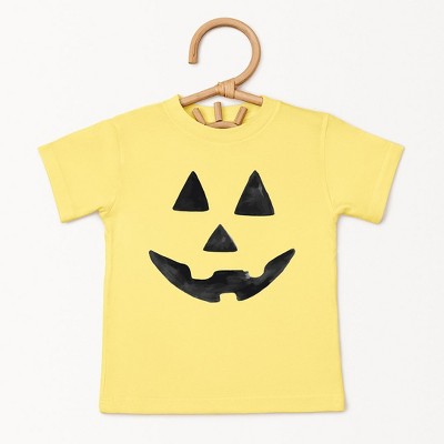 The Juniper Shop Watercolor Jack-O-Lantern Face Toddler Short Sleeve Tee