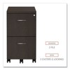 Alera Alera Valencia Series Mobile Pedestal, Left or Right, 2 Legal/Letter-Size File Drawers, Espresso, 15.38" x 20" x 26.63" - 4 of 4
