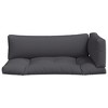 vidaXL Outdoor Pallet Cushions Set - Durable Gray Fabric, Hollow Fiber Filled Comfortable Seat and Back Cushions for Patio/Deck/Garden - 4 of 4