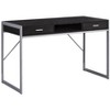 Vynxaria Modern 48" Brown Laminate Computer Desk with Grey Metal Frame & Storage Drawers for Home Office Laptop Work - 4 of 4