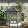 Resenkos Cat Cage, Cat Crate Kennel Enclosure Playpen,74" Wooden Outdoor Cat House Catio with High Weight Capacity, Light Gray - 4 of 4