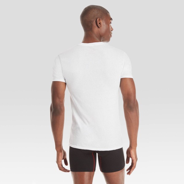 Camiseta de cuello redondo Hanes Premium para hombre, paquete de 5, corte ajustado 2