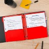 Five Star 3pk 2-Pocket File Dividers Red: Polypropylene Binder Dividers with Pockets, Filing Accessories, 11.5" x 10" - 3 of 4