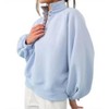 Women's Piper Snap Button Collared Pullover Sweatshirt - PAPERMOON - 3 of 4