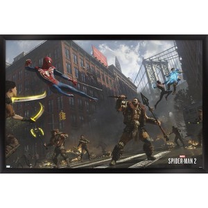 Trends International Marvel's Spider-Man 2 - Street Fight with Kraven Framed Wall Poster Prints - 1 of 4