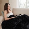 FIONECA Ruched Fur Throw 50x60" - 3 of 4