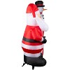 Gemmy Christmas Inflatable "Merry Christmas" Sign with Santa and Snowman, 5 ft Tall, Multi - 4 of 4