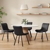 SEVOBAL Dining Chairs Set of 2 Faux Leather Kitchen Dining Room Chairs for Dining Room Modern Dining Table Chairs Lunch Coffe, Black, - 2 of 4