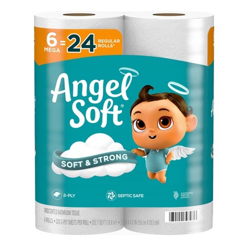 Angel Soft Toilet Paper - 6 Mega Rolls : Target