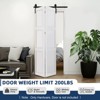Folding Sliding Barn Door Hardware Kit for 2/4 Doors, Heavy Duty Bi Fold Barn Door Hardware Track Kit Fit Double 12" Bifold Doors, No Doors - 2 of 4
