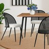 5 Piece Dining Set with MDF Wood Table and Bouclé Upholstered Chairs Featuring Cane Back Design for Small Spaces or Apartments-Maison Boucle - 2 of 4
