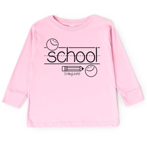 The Juniper Shop SmileyWorld School Handwriting Lines Toddler Long Sleeve Tee - 1 of 4