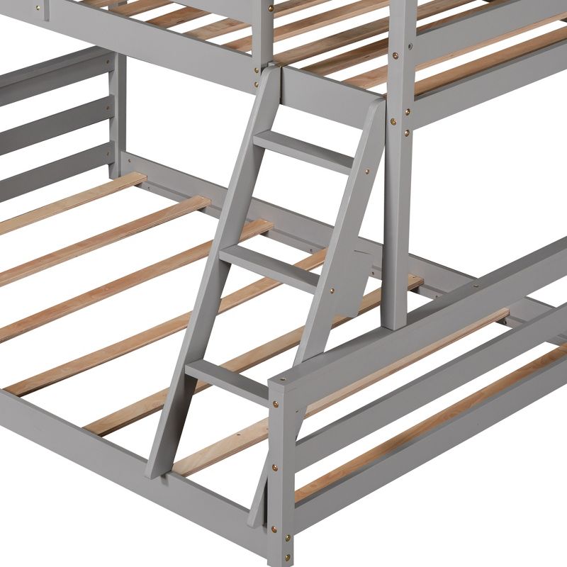 Twin over Full House Bunk Bed with Built-in Ladder-ModernLuxe, 4 of 11