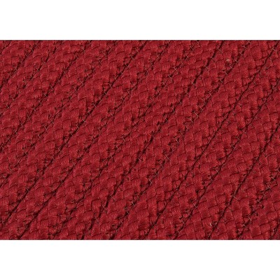 Red Woven Polypropylene Round Pouf Ottoman