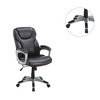 Simple Relax Adjustable Height Office Chair with PU Leather, Brown - 4 of 4