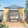 Whisen 10'x10' Hardtop Outdoor Gazebo with Polycarbonate Roof, Patio Gazebo with Aluminum Frame, Backyard Tent for Backyard, Garden, Lawn - 2 of 4