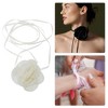 Unique Bargains Pearl Satin Rose Tie Choker Necklace 1 Pc - 3 of 4