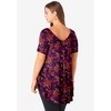 Roaman's Plus Size Ultra Drape V-Neck Swing Tunic Top - 3 of 4