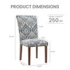 Set of 2 PU Leather Parsons Dining Chairs with Nailhead Trim and Wood Legs, Upholstered Kitchen Side Chairs for Dining Room - 3 of 4