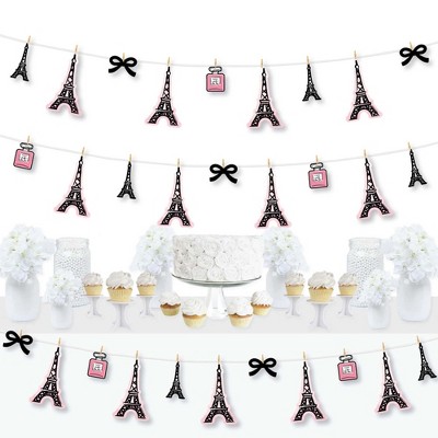 Big Dot of Happiness Paris, Ooh La La - Paris Themed Baby Shower or  Birthday Party Decorations - Beverage Bar Kit - 34 Pieces 