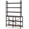 Resenkos Bookshelf, Bookcase Standing Shelf Unts,6-Tier Bookshelf, Industrial Etagere Bookcase Storage Rack,Rustic Brown - 4 of 4