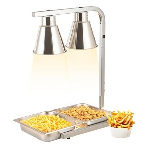 Food Heat Lamp Bulbs Electric Commercial Food Warmer Lamp with Free-Standing, 750W Heat Lamp, Stainless Steel Food Warmer - 1 of 4