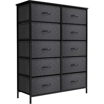 Sorbus Drawer Dresser for Bedroom Home Dark Gray