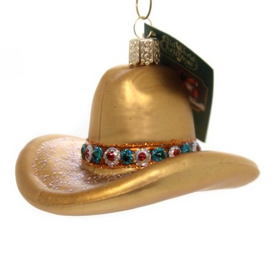 Old World Christmas 2.25" Cowboy Hat Western Headgear  -  Tree Ornaments