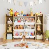 Kids Toy Storage Unit, Children's Bookcase Storage Unit, Toy Organiser with 8 Removable Toy Bins & Storage Shelves, Kids Playroom Organization - 4 of 4