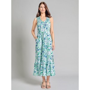 V-Neck Flounced Maxi Dress - 1 of 3