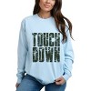 Touch Down Block Distressed - Women's Garment Dyed Long Sleeve Graphic T-Shirt - 2 of 4