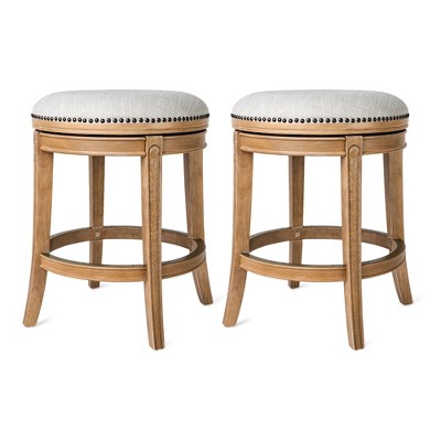 Maven Lane Alexander Rotating Backless Kitchen Stool, Set of 2